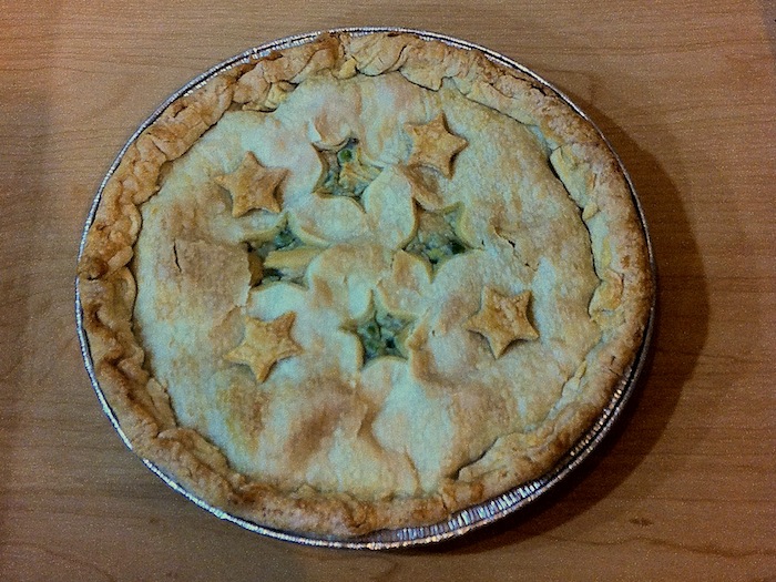 chicken pot pie with star cut-outs