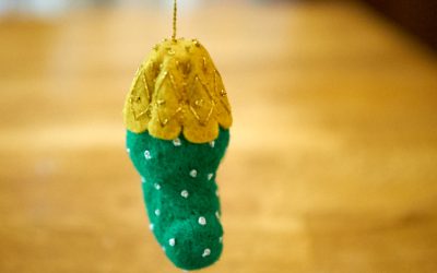 Needle Felted Christmas Pickle
