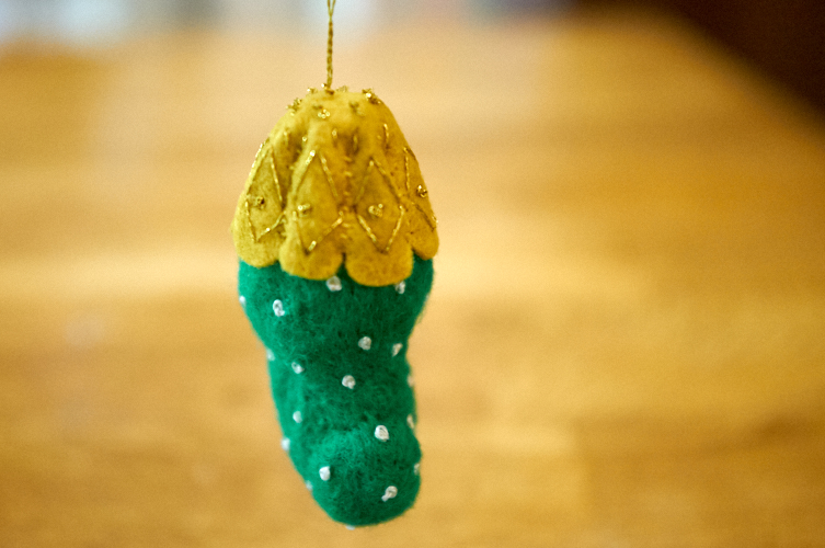 Needle Felted Christmas Pickle