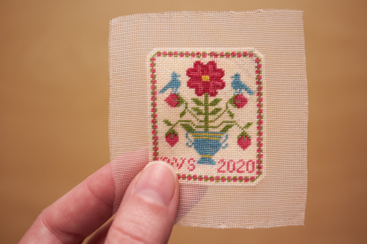 silk gauze rose sampler designed by nancy sturgeon