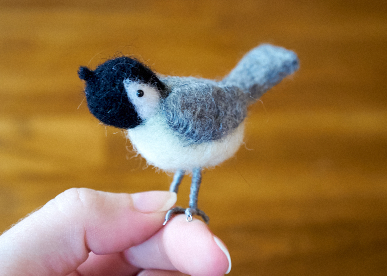 Another Felted Chickadee