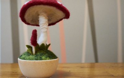 Felted Crimson Toadstool